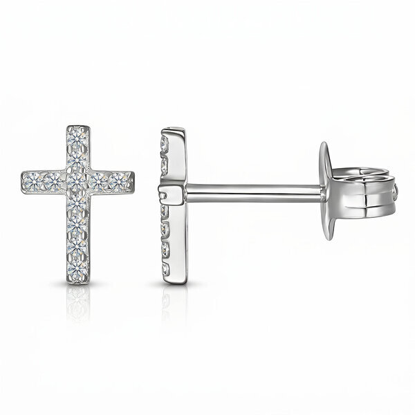 "Crosses" Earrings, Stainless Steel