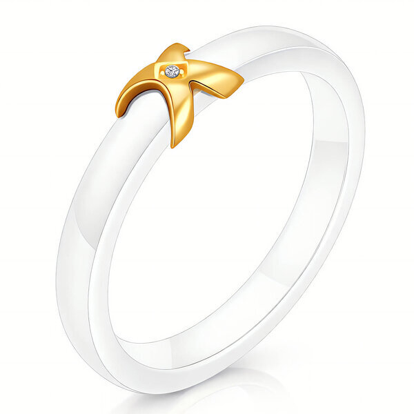 Ring, 18K Gold Plated Steel