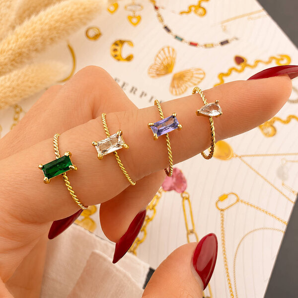 PVD Gold-Plated Stainless Steel Ring - Intensity