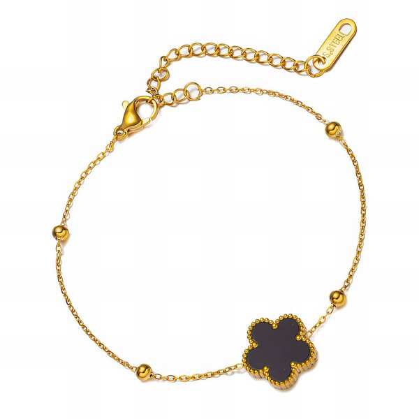 "Flower" PVD Gold-Plated Steel Bracelet - Intensity