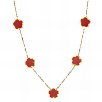 18K gold plated Stainless steel  "Flowers" necklace, Intensity