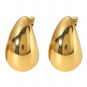 18K gold plated Stainless steel earrings, Intensity