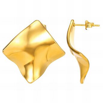 18K gold plated Stainless steel earrings, Intensity