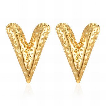 18K gold plated Stainless steel earrings, Intensity