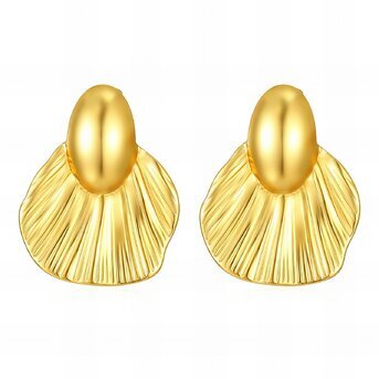 18K gold plated Stainless steel earrings, Intensity