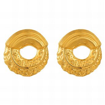 18K gold plated Stainless steel earrings, Intensity