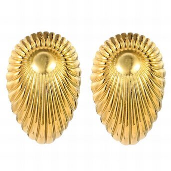 18K gold plated Stainless steel earrings, Intensity