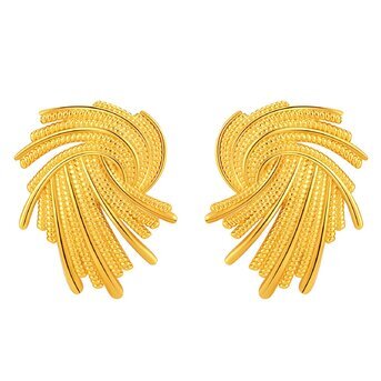 18K gold plated Stainless steel earrings, Intensity