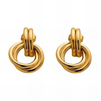 18K gold plated Stainless steel earrings, Intensity