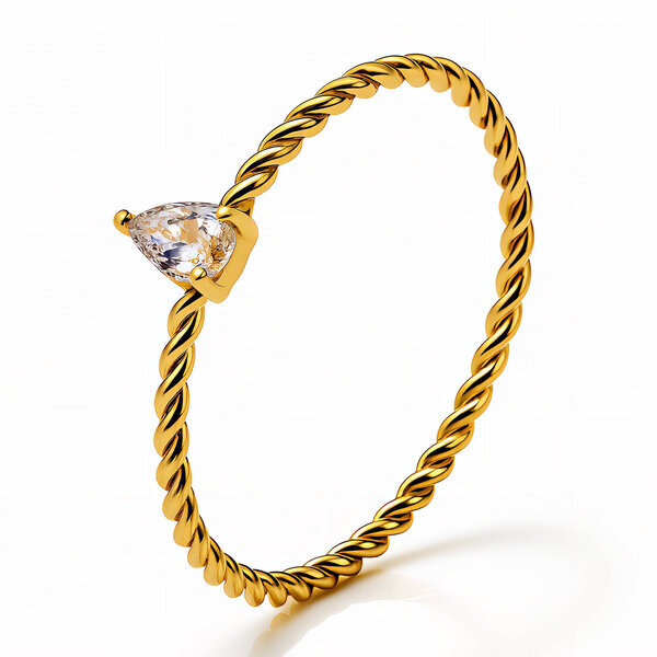 PVD Gold-Plated Stainless Steel Ring - Intensity