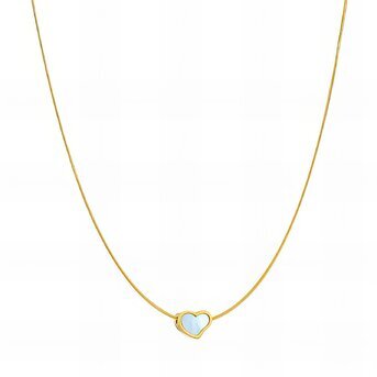 18K gold plated Stainless steel  "Heart" necklace, Intensity