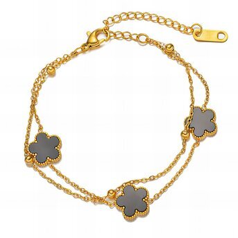 18K gold plated Stainless steel  "Flower Meadow" bracelet, Intensity