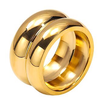 18K gold plated Stainless steel finger ring, Intensity