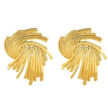 18K gold plated Stainless steel earrings, Intensity