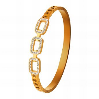 18K gold plated Stainless steel bracelet, Intensity