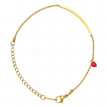 18K gold plated Stainless steel  "Heart" anklet, Intensity