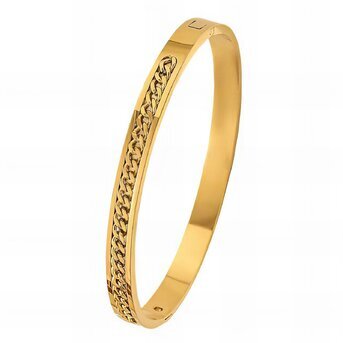 18K gold plated Stainless steel bracelet, Intensity