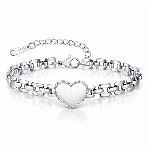 "Heart" Bracelet, Stainless Steel