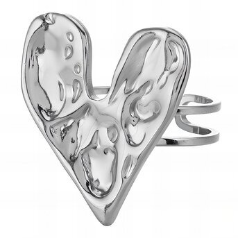 Stainless steel  "Heart" finger ring, Intensity