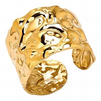 18K gold plated Stainless steel finger ring, Intensity