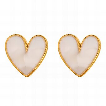 18K gold plated Stainless steel  "Hearts" earrings, Intensity