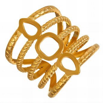 18K gold plated Stainless steel finger ring, Intensity