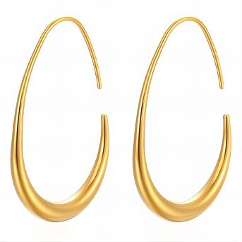 18K gold plated Stainless steel earrings, Intensity