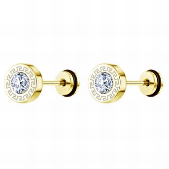 18K gold plated Stainless steel earrings, Intensity