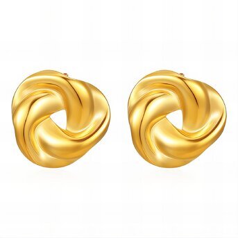 18K gold plated Stainless steel earrings, Intensity