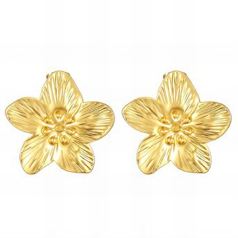 18K gold plated Stainless steel  "Flowers" earrings, Intensity