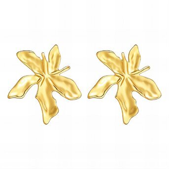 18K gold plated Stainless steel  "Flowers" earrings, Intensity