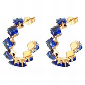 18K gold plated Stainless steel earrings, Intensity