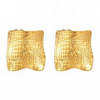 18K gold plated Stainless steel earrings, Intensity