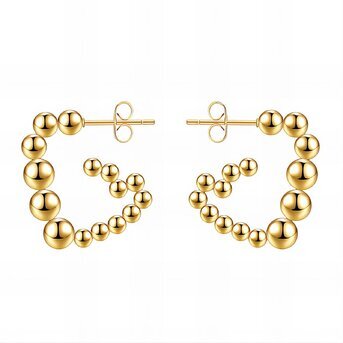 18K gold plated Stainless steel earrings, Intensity