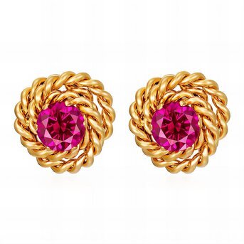 18K gold plated Stainless steel earrings, Intensity