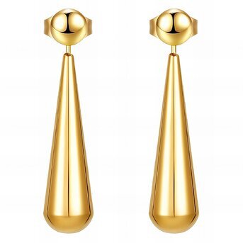 18K gold plated Stainless steel earrings, Intensity