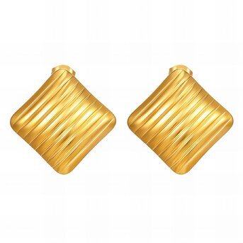 18K gold plated Stainless steel earrings, Intensity