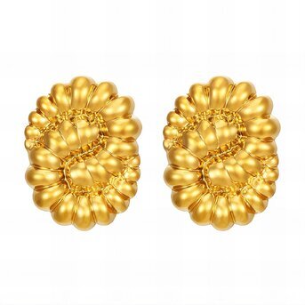 18K gold plated Stainless steel earrings, Intensity