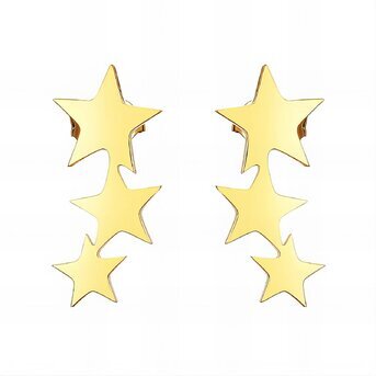 18K gold plated Stainless steel  "Stars" earrings, Intensity