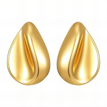 18K gold plated Stainless steel earrings, Intensity