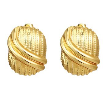 18K gold plated Stainless steel earrings, Intensity