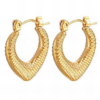 18K gold plated Stainless steel earrings, Intensity