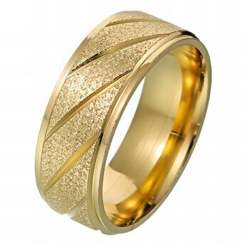 18K gold plated Stainless steel finger ring, Intensity