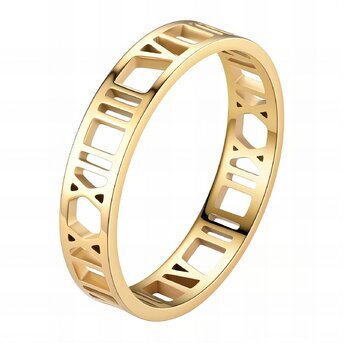 18K gold plated Stainless steel finger ring, Intensity