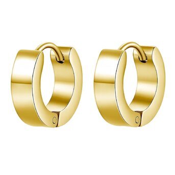 18K gold plated Stainless steel earrings, Intensity