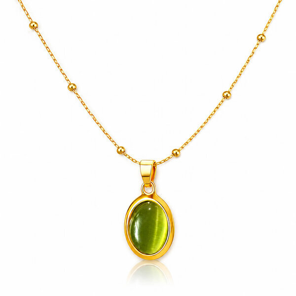 Necklace, 18K Gold Plated Steel
