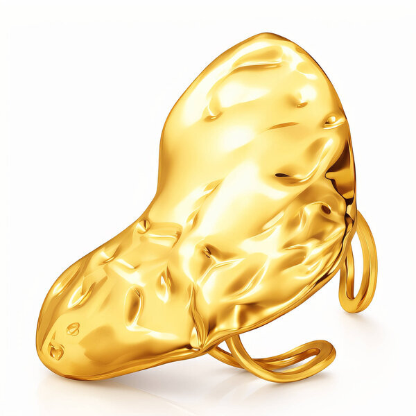 "Heart" Ring, 18K Gold Plated Steel