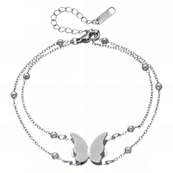 "Butterfly" Bracelet, Stainless Steel