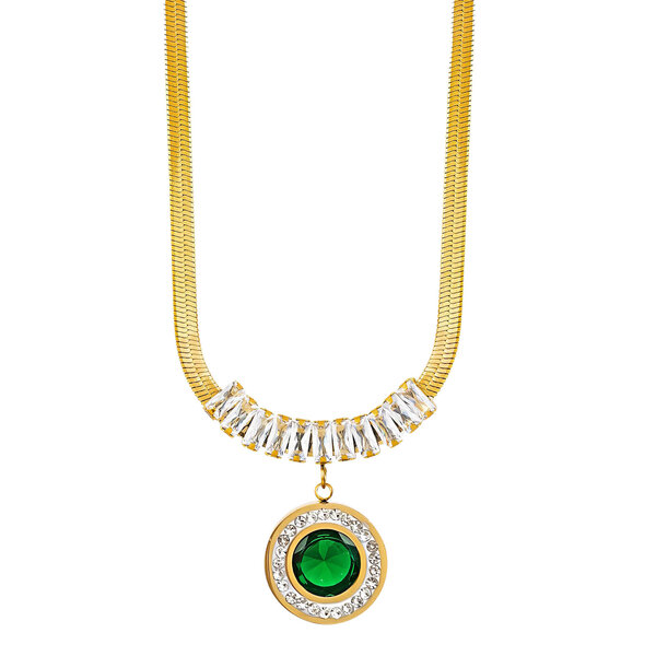 "Heart" Necklace, 18K Gold Plated Steel