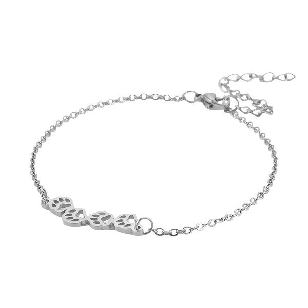 "Paws" Bracelet, Stainless Steel